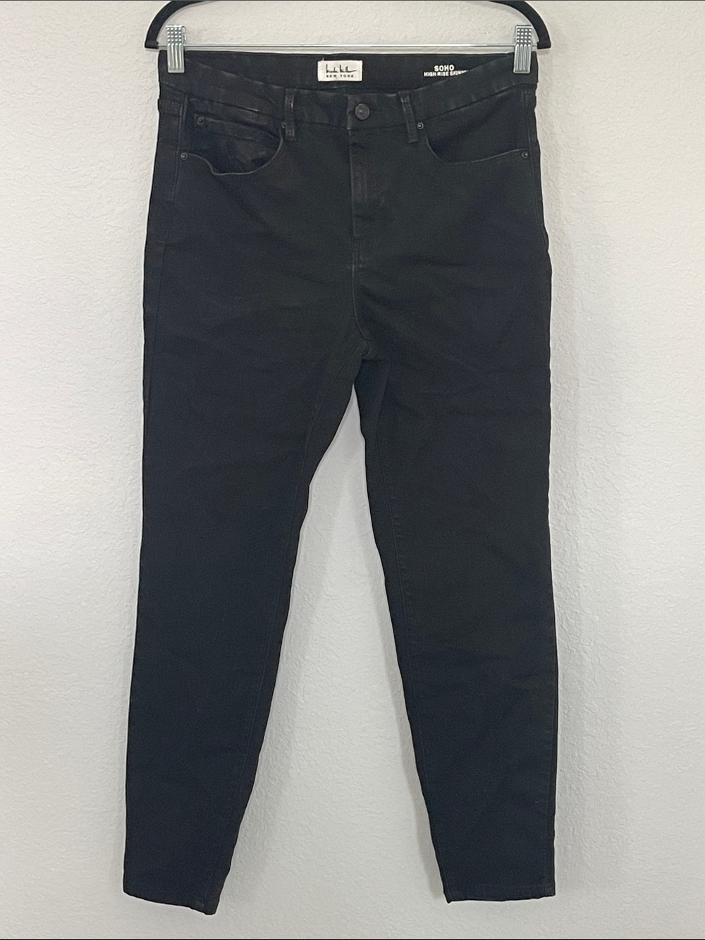 Nicole Miller Soho High Rise Skinny Jeans Women’s 10 Deep Black Stretc